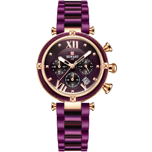 Reloj de Cuarzo Elegante para Mujer con Tres Ojos