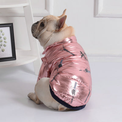 Abrigo Acolchado para Perros con Cierre de Cuero Reversible - Image 11