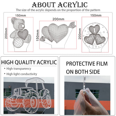 Lámpara 3D Holográfica Avión Personalizada - Luz Nocturna LED para Niños - Image 3
