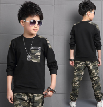 Conjunto Deportivo Infantil Camuflaje de Algodón - Sudadera y Pantalón Largos - Image 5
