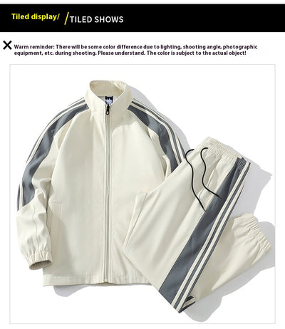 Conjunto Deportivo Casual de 2 Piezas con Cuello Mao para Hombre - Image 37