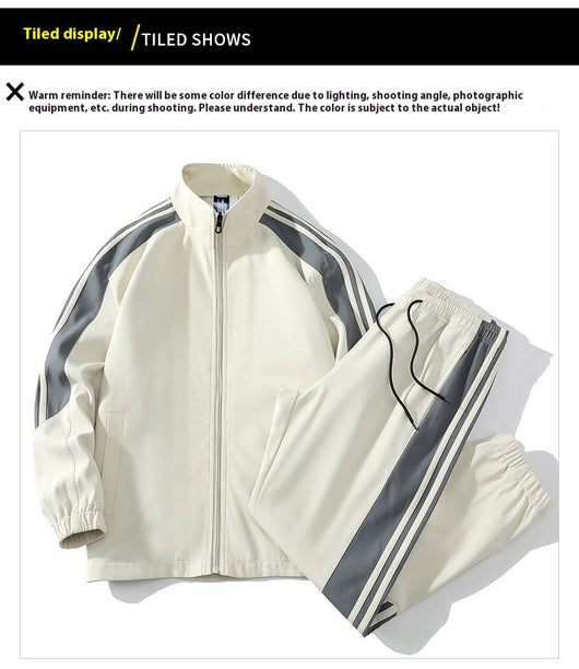 Conjunto Deportivo Casual de 2 Piezas con Cuello Mao para Hombre - Image 37