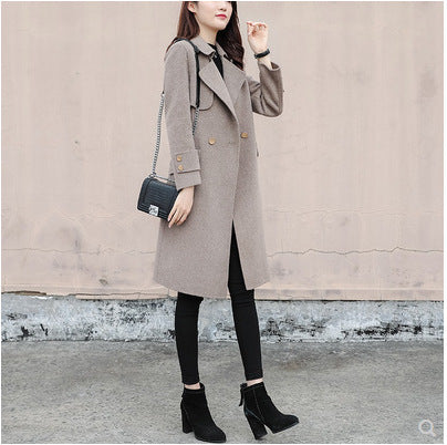Abrigo de Lana Estilo Hepburn Largo Medio para Mujer - Image 10