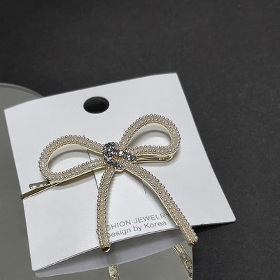 Pasador de Cabello con Lazo de Perlas y Diamantes - Image 5