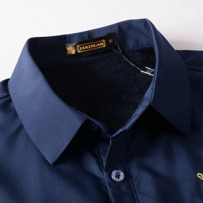 Camisa Gruesa de Manga Larga con Bordado para Hombre - Image 6