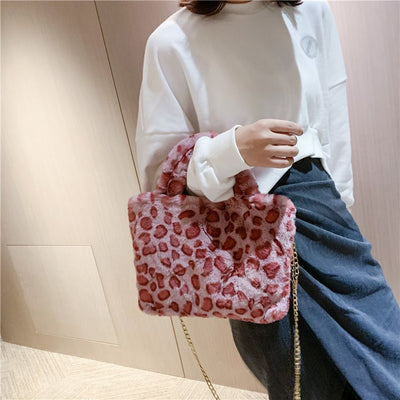 Bolso Tote Leopardo con Cadena y Correa Crossbody - Image 66
