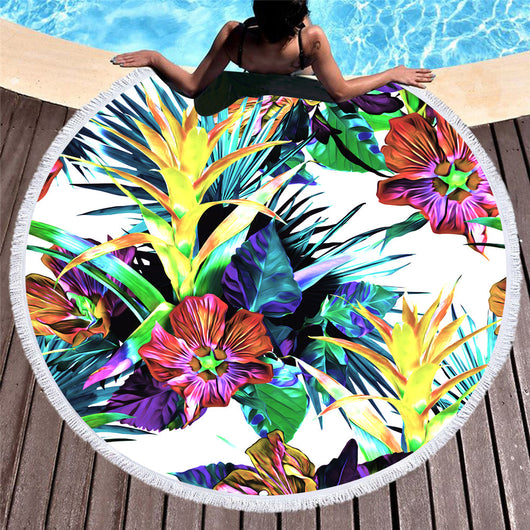 Toalla de playa redonda con estampado - Image 7
