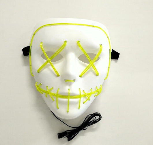 Máscara de Mascarada LED Highlight EL Wire para Halloween