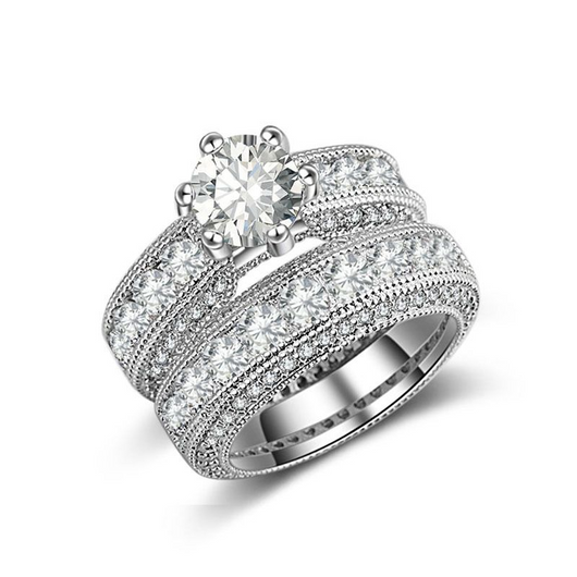 Anillo de Plata para Bodas y Compromiso para Mujer