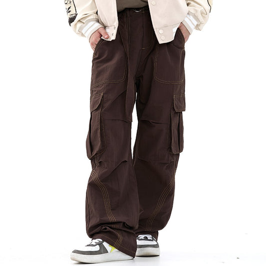 Pantalones Rectos de Negocios para Hombre con Bolsillo Organizador