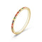 Anel Feminino Banhado a Prata Esterlina S925 com Zircônia Micro Incrustada Diamante Joias Multicor 5