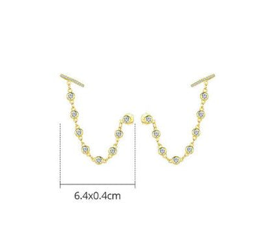 Aretes Largos Plata 925 con Baño de Oro - Diseño Fashion - Image 6