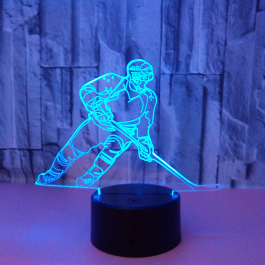 Lámpara 3D Estéreo Jugador de Hockey con Efecto Táctil - Image 4