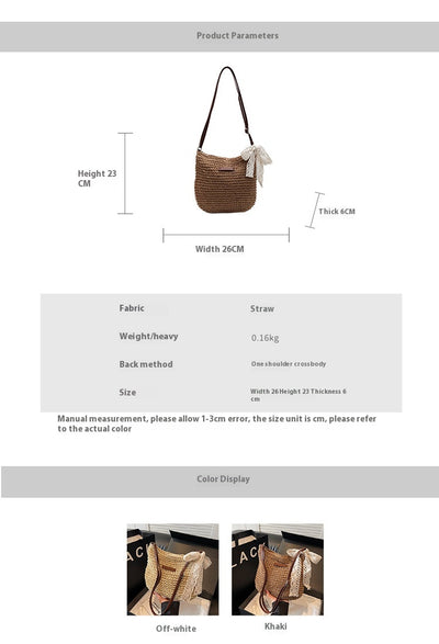Bolsa Mensajera Tejida Calada para Mujer - Multiusos - Image 9