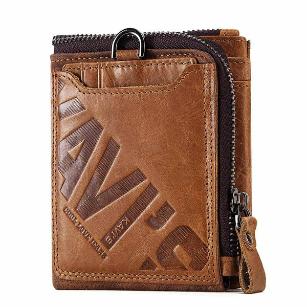 Billetera de Cuero Retro Crazy Cow para Hombre - Image 10
