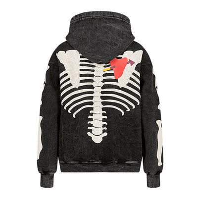 Sudadera con Capucha Estampado Corazón Óseo - Image 11