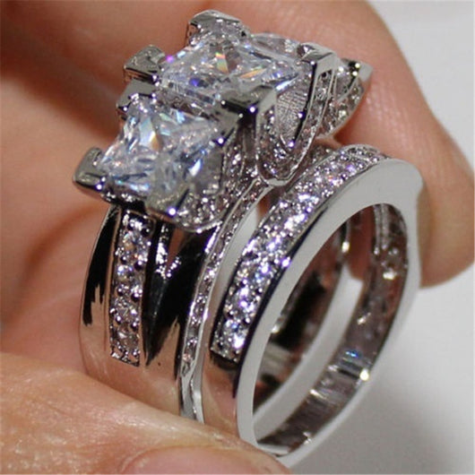Anillo de Diamante Zirconia Personalizado Estilo Europeo y Americano - Image 6