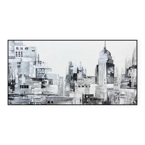 Cuadro Abstracto Moderno Blanco y Negro - Arte Urbano Arquitectónico para Pared - Image 6