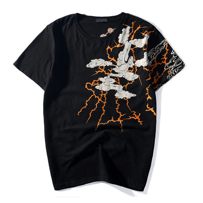 Playera Manga Corta con Bordado de Rayo - Image 2