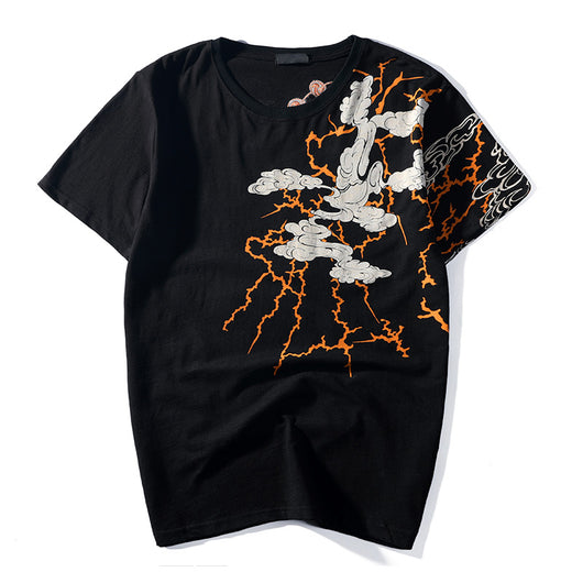 Playera Manga Corta con Bordado de Rayo - Image 2