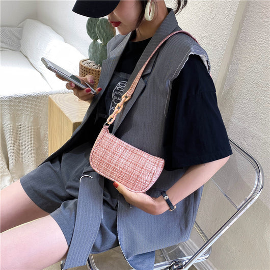 Bolso Baguette Bandolera de Un Hombro - Portátil y Elegante - Image 3