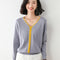 Blusa Térmica de Punto con Combinación de Colores