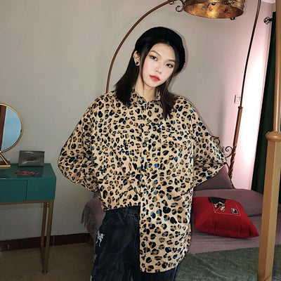 Camisa con Solapa Estampado Leopardo - Image 3