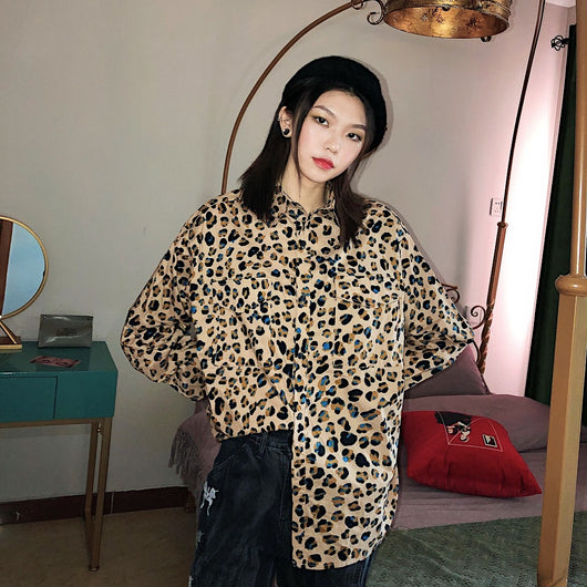 Camisa con Solapa Estampado Leopardo - Image 3