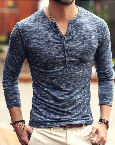 Camiseta Manga Larga Slim Fit para Hombre - Image 9
