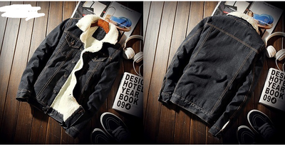 Chaqueta Denim Acolchada para Hombre - Corte Slim con Forro de Borrego - Image 5