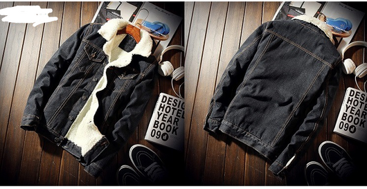 Chaqueta Denim Acolchada para Hombre - Corte Slim con Forro de Borrego - Image 5
