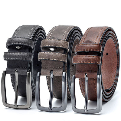 Cinturón de Cuero Vintage para Hombre - Diseño Clásico Luxury con Hebilla Premium - Image 2