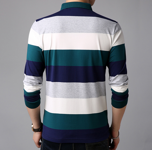 Playera Slim Fit a Rayas para Hombre - Casual y Versátil - Image 4