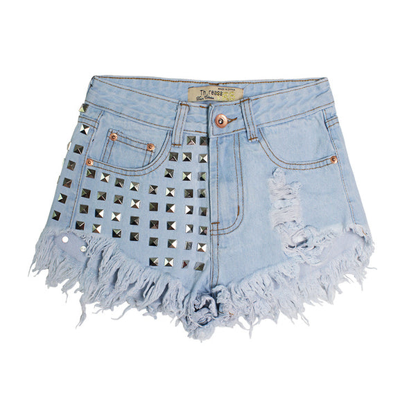 Shorts Denim Cintura Alta