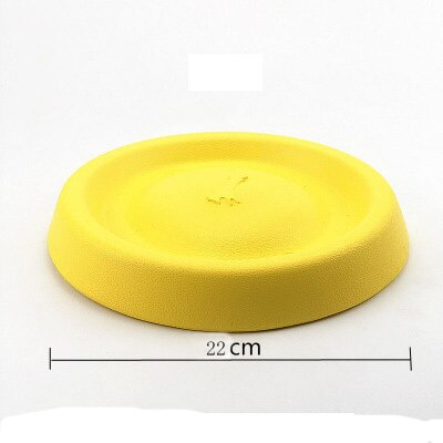 Bright yellow EVA pet ball dog toy with textured grooves and paw print details for interactive play. - Image 8
