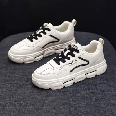 Zapatillas Blancas Casuales con Suela Gruesa y Malla Transpirable - Image 5