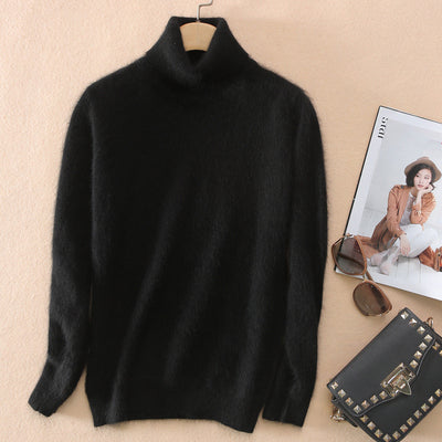 Suéter Cuello Alto de Visón para Mujer - Pullover Otoño Invierno - Image 24