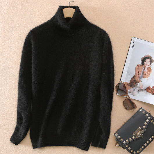 Suéter Cuello Alto de Visón para Mujer - Pullover Otoño Invierno - Image 24
