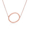 Fabulous Rose Dorado Plated Stainless Steel Initial Letter Pendant Necklace Rose Dorado O