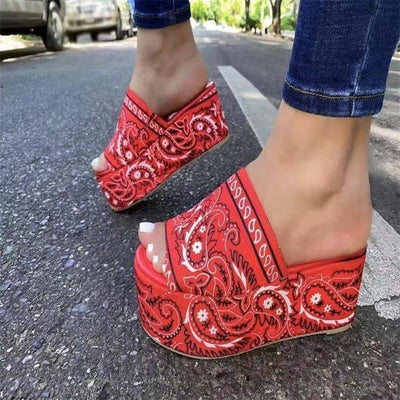 Sandalias Cómodas de Suela Gruesa con Diseño Estampado para Mujer - Image 3