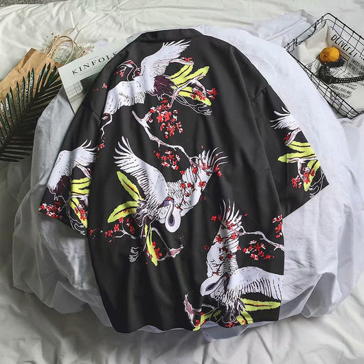 Kimono Hombre Estampado Grúa - Image 2