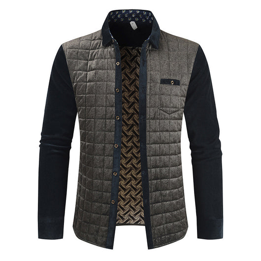 Abrigo de Cuadros en Bloques de Color para Hombre - Image 11
