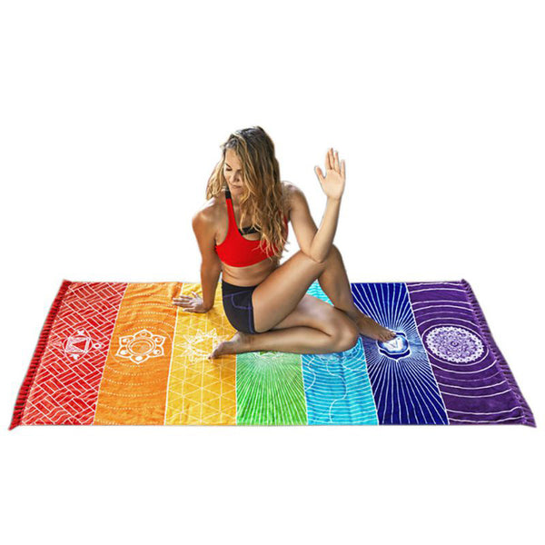 Manta Yoga Mandala Bohemia India - Tapete de Playa Multifuncional
