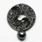 Broche de Perla de Cristal Negro Diamond