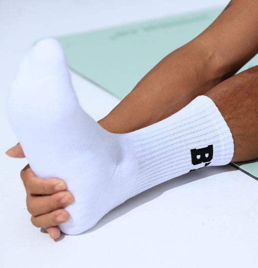 Calcetines Deportivos Blancos para Hombre BTM - Image 3