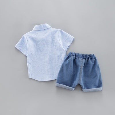 Traje de dos piezas de manga corta para niños - Image 2