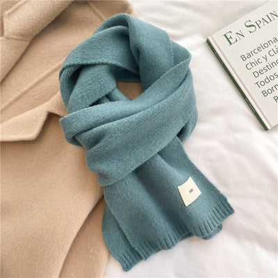 Bufanda Cálida de Color Liso para Otoño e Invierno - Image 20