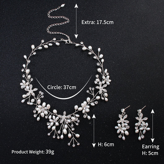 Conjunto de Collar y Aretes de Perlas Elegantes - Image 8