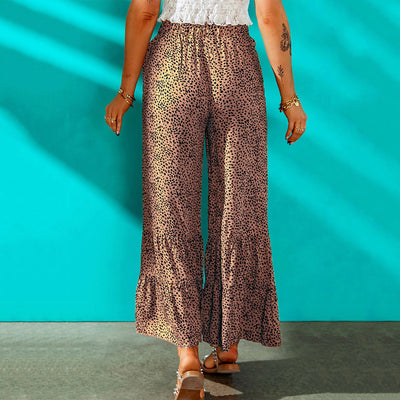 Pantalones Casuales Retro Ajustados con Cintura Elástica y Bota Acampanada - Image 14