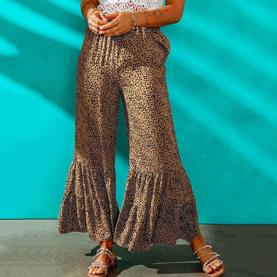 Pantalones Casuales Retro Ajustados con Cintura Elástica y Bota Acampanada - Image 15
